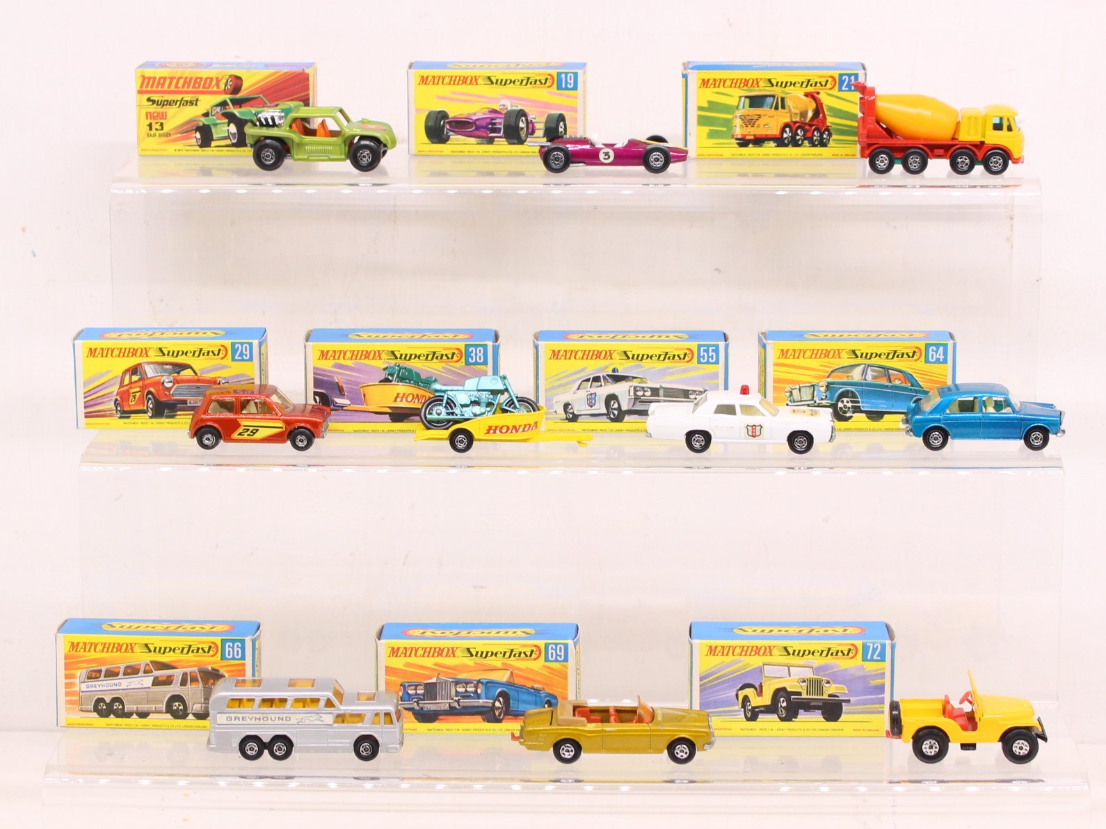 Matchbox: A collection of ten assorted boxed Matchbox 75 Series vehicles to comprise: Baja Buggy 13, - Image 2 of 2