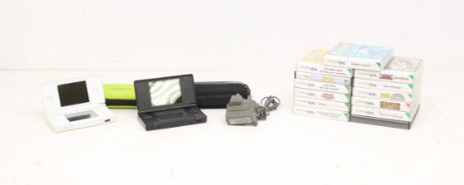 Nintendo: A pair of unboxed Nintendo DS Lite consoles; and a collection of thirteen assorted cased