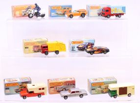 Matchbox: A collection of eight assorted boxed Matchbox 75 Series vehicles to comprise: Police