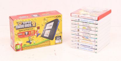 Nintendo: A boxed Nintendo 2DS console, Super Mario Bros 2 Special Edition; together with seven