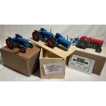 Tractors: A collection of three boxed Megs Model Tractors: 1:32 scale hand built, Massey Ferguson