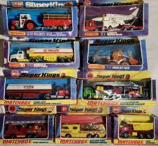 Matchbox: A collection of nine original Matchbox Super Kings vehicles to include: K-35 Massey