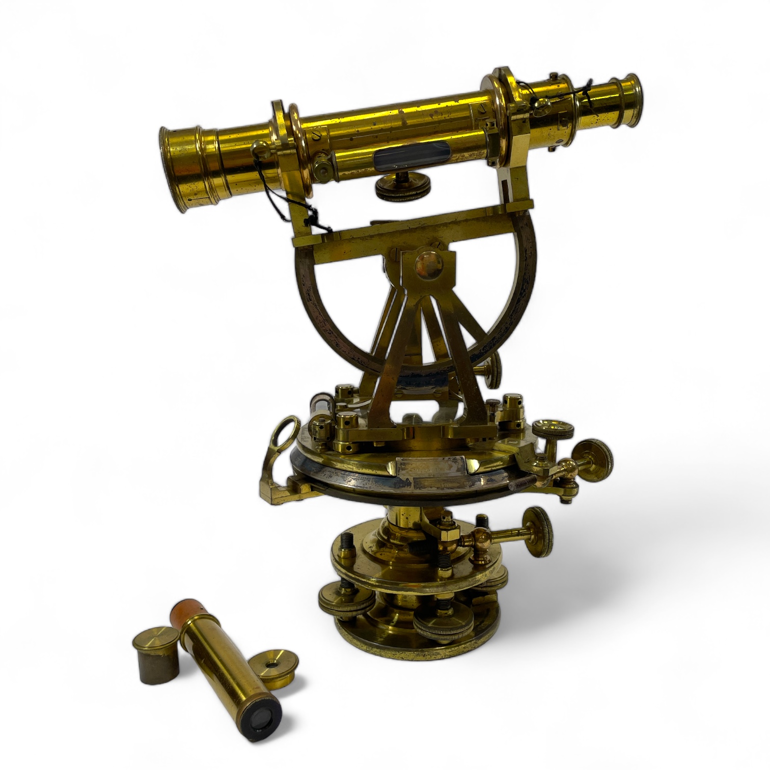 A theodolite by William Dollond - instrument maker to Her Majesty, with attachments in a fitted box. - Image 2 of 2