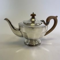 George V 1931 Silver Teapot Birmingham.  Henry Clifford Davis.  Weight 558 grams.  Length 27cm.