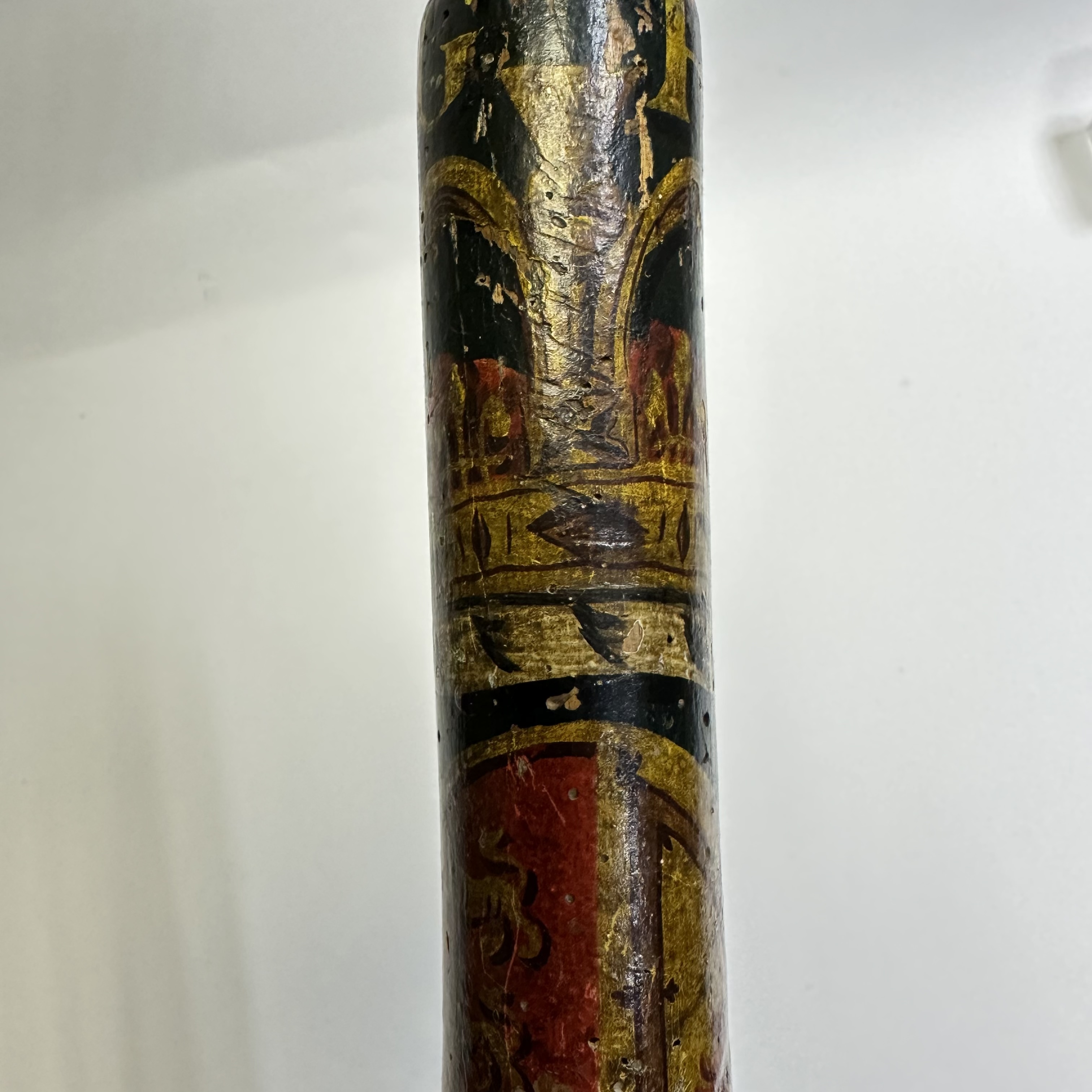 19th Century George IV painted police truncheon decorated with Armorial Crest. Approximately 48cm - Image 4 of 8