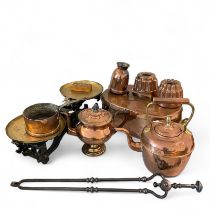 collection of 19th Century & later Copper Ware. To Include 2 Jelly moulds, a further mould, 2