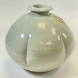 Bernard Leach Stoneware Vase Tenmoku Type Glaze BL & St Ives Marks  Height: 17cm  Width: 19cm
