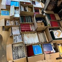 An large stamp collection in albums and loose, world collection contained in 21 boxes