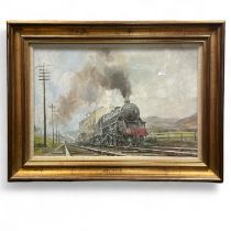 Train Interest Peter Knox Oil On Canvas Stanier Class 5 1992  Approximate measurements: Frame width: