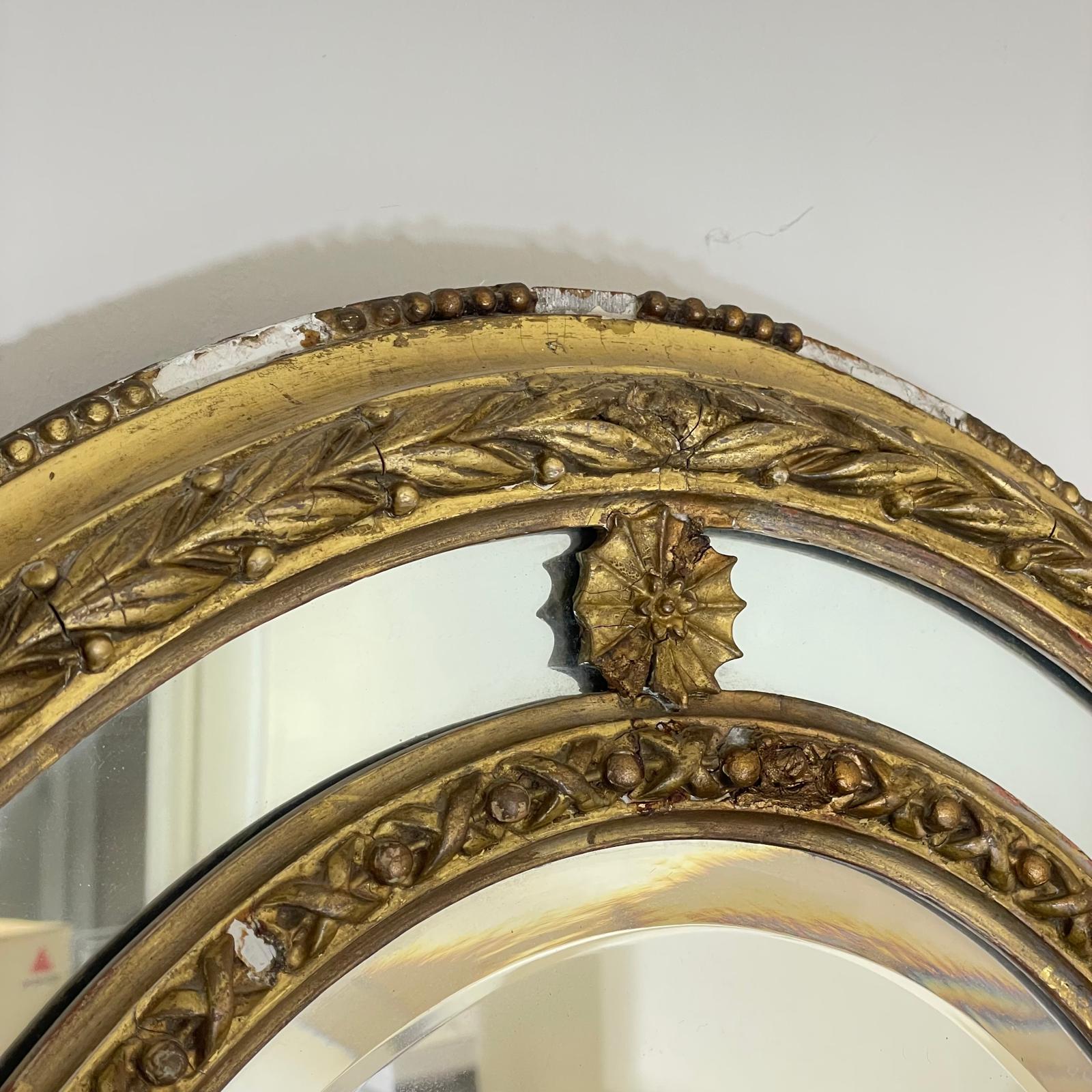 19th Century gilt mirror with Gadrooned Edge. Some losses to gilt. Approximately 79cm High x 63cm - Image 6 of 8