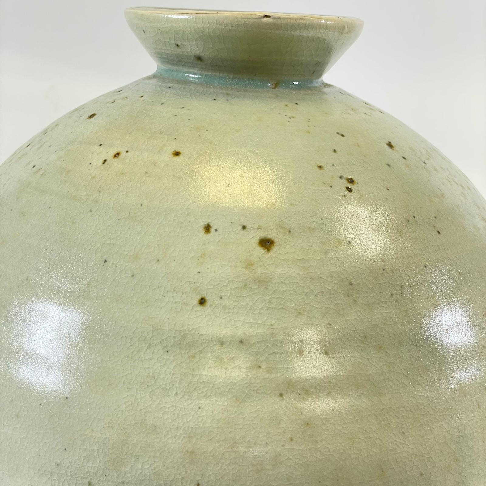 Large Bernard Leach Stoneware Vase Tenmoku Type Glaze BL & St Ives Marks  Height: 32cm  Crazing - Image 7 of 11