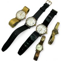 A gentleman's Tissot 9ct gold Automatic watch, 34mm case, 18mm lugs, along with two ladies 9ct