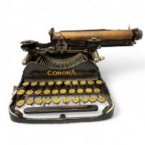 ***AWAY*** A Corona folding typewriter patent 1917 in a card case