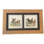 ***AWAY*** A pair of 'Aesop Fable Style' Minton Tiles framed - one the Fox & the Frog with two
