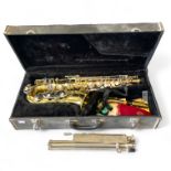 A Century saxophone with hard case