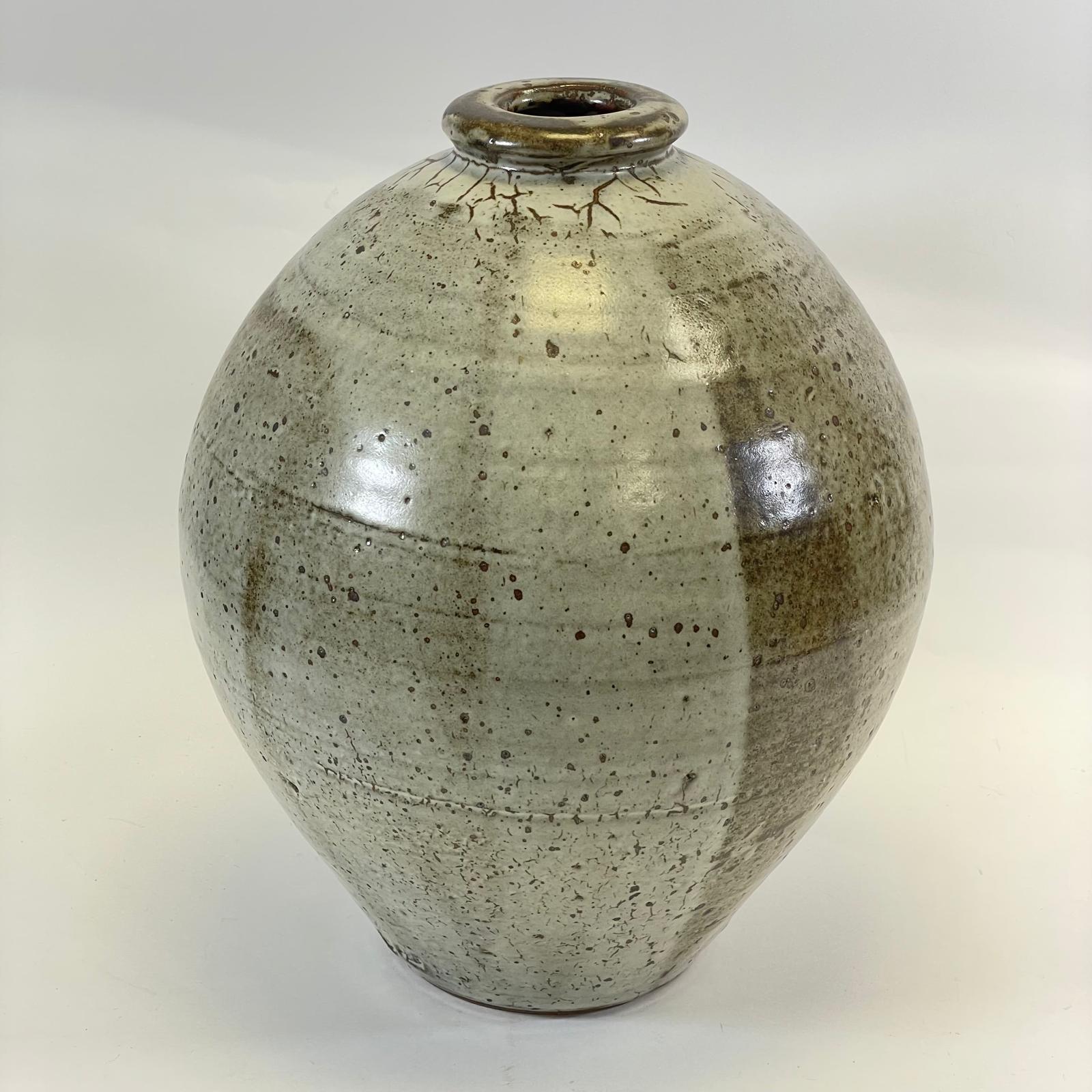 Large Bernard Leach Stoneware Vase BL & St Ives Marks  Height: 37cm  Width: 28cm No chips or cracks, - Image 8 of 10