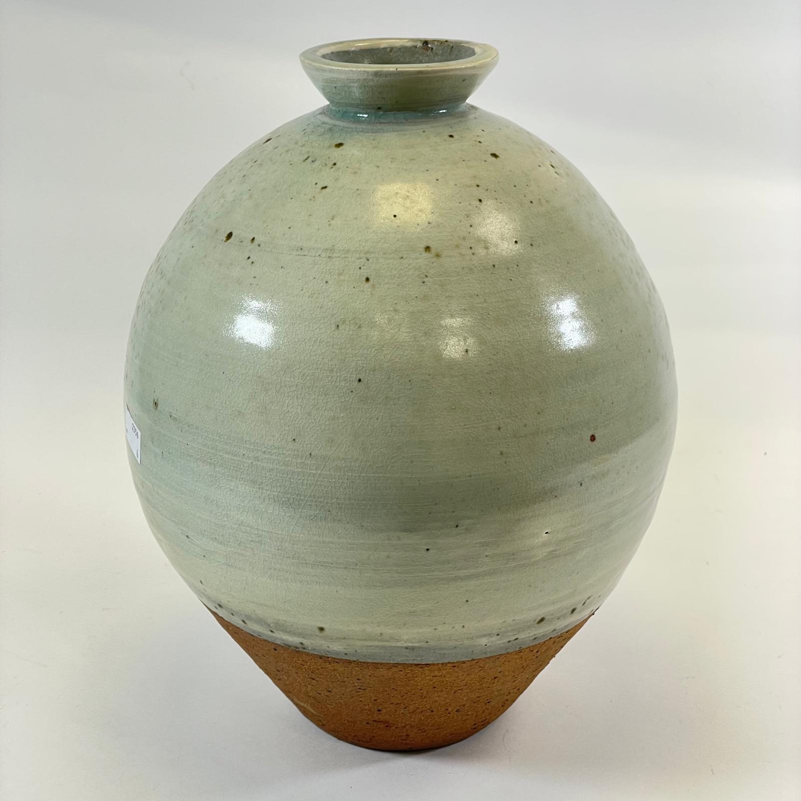 Large Bernard Leach Stoneware Vase Tenmoku Type Glaze BL & St Ives Marks  Height: 32cm  Crazing - Image 3 of 11