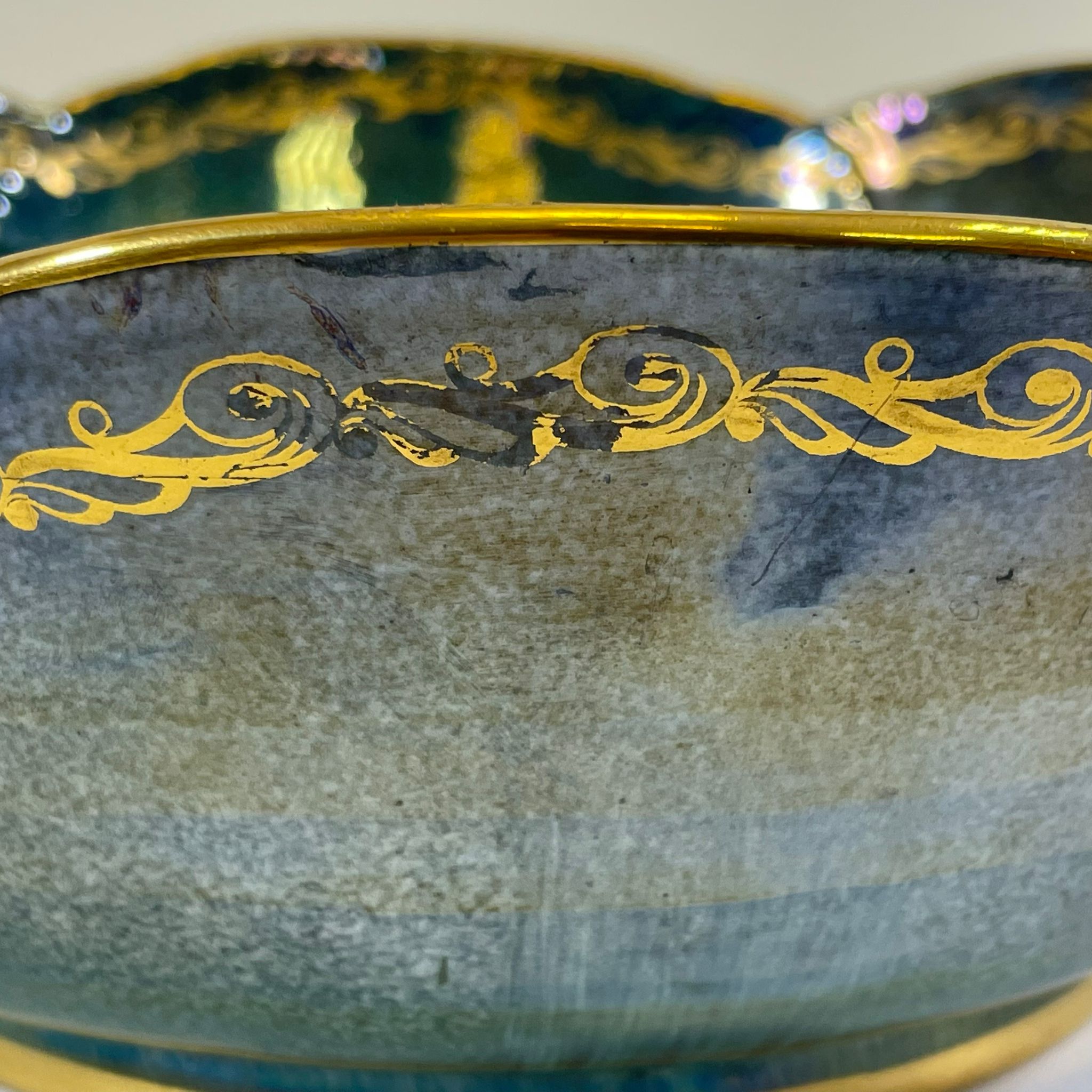 A Minton Lustre bowl, circa 1930s with internal cockerel design. Approximately 26cm by 9cm. In - Image 2 of 6