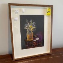 A Georges Braque "Flowers and Vase" lithograph 1955. Printed by Mourlot Freres of Paris. Frame