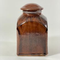 Bernard Leach Stoneware Jar & Cover BL & St Ives Marks  Height: 17cm  2 Small nicks to rim, Age