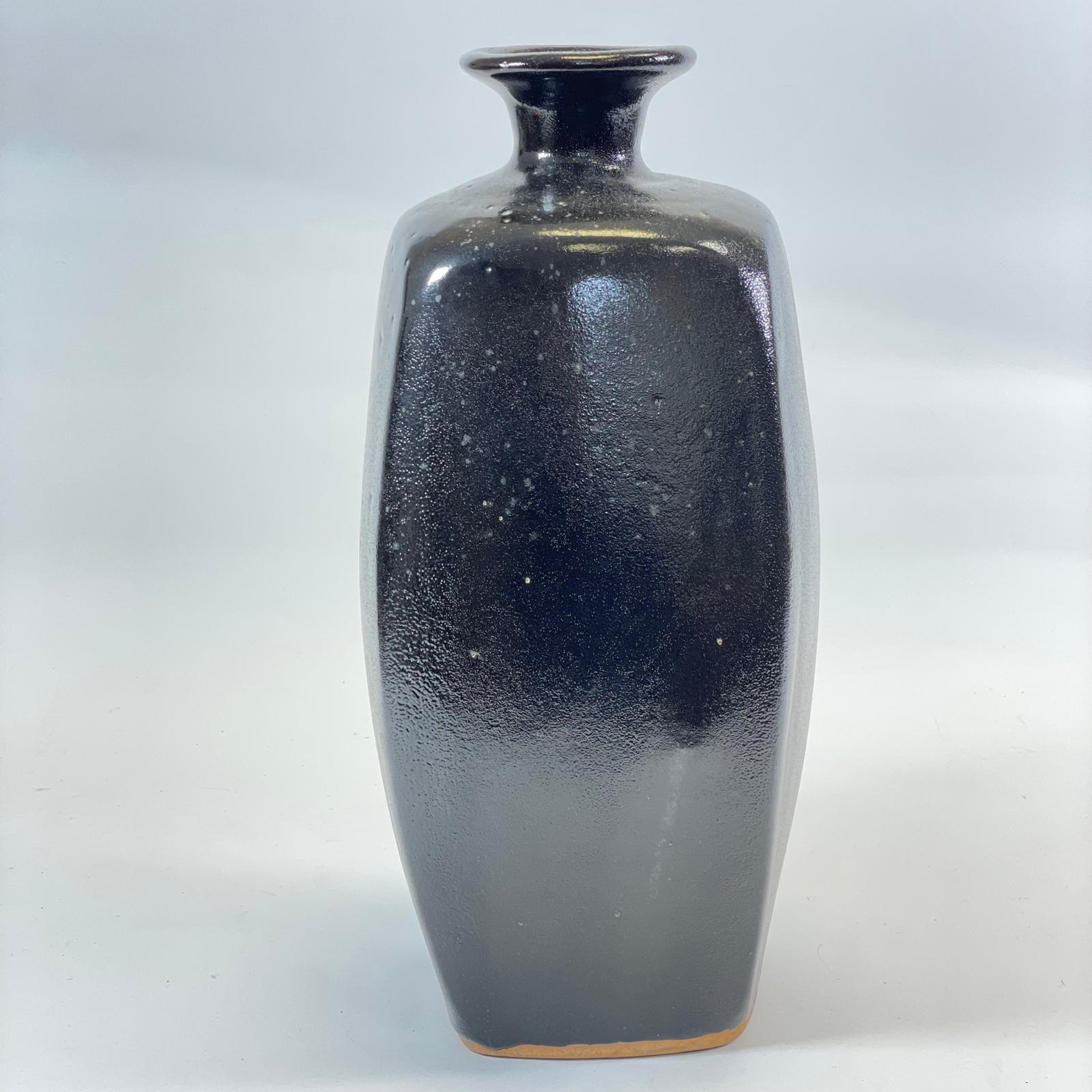 Large Bernard Leach Stoneware Bottle Vase Tenmoku Type Glaze BL & St Ives Marks  Height: 37cm  No - Image 10 of 10
