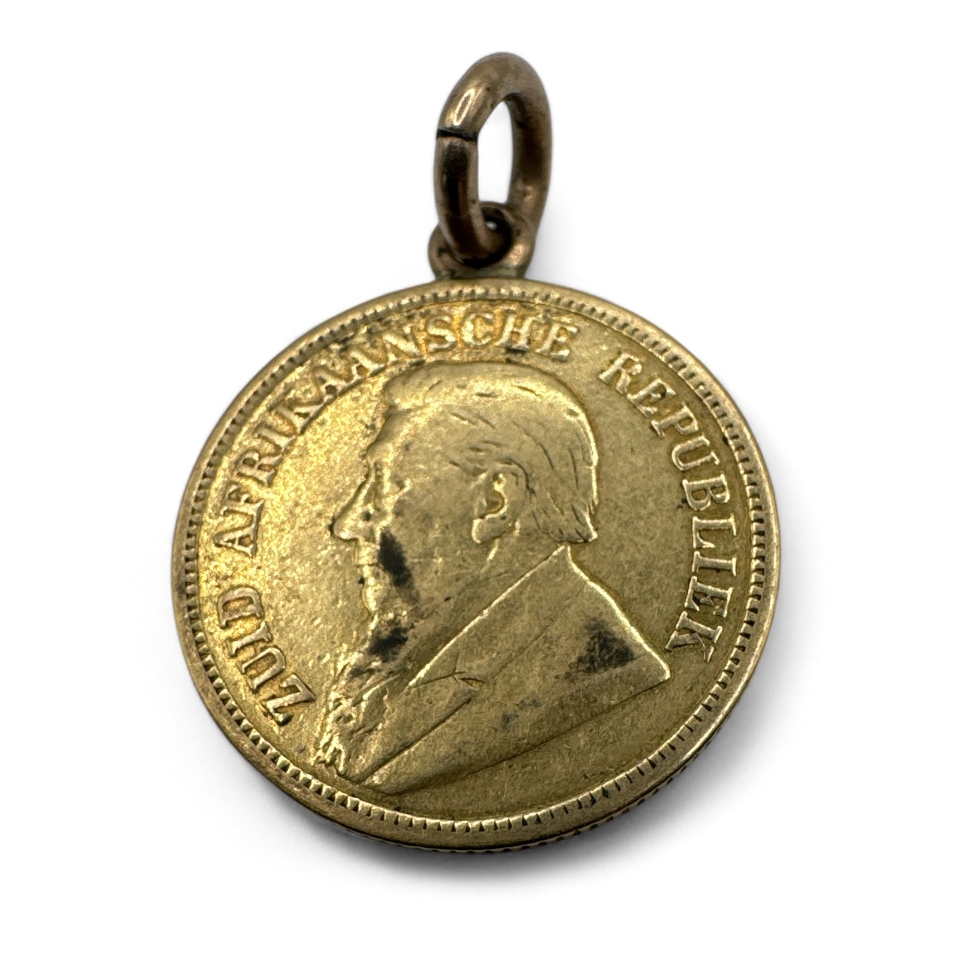 An 1895 gold 1/2 pond coin with a soldered ring mount. Gross weight approximately 4.28 grams. - Image 2 of 2