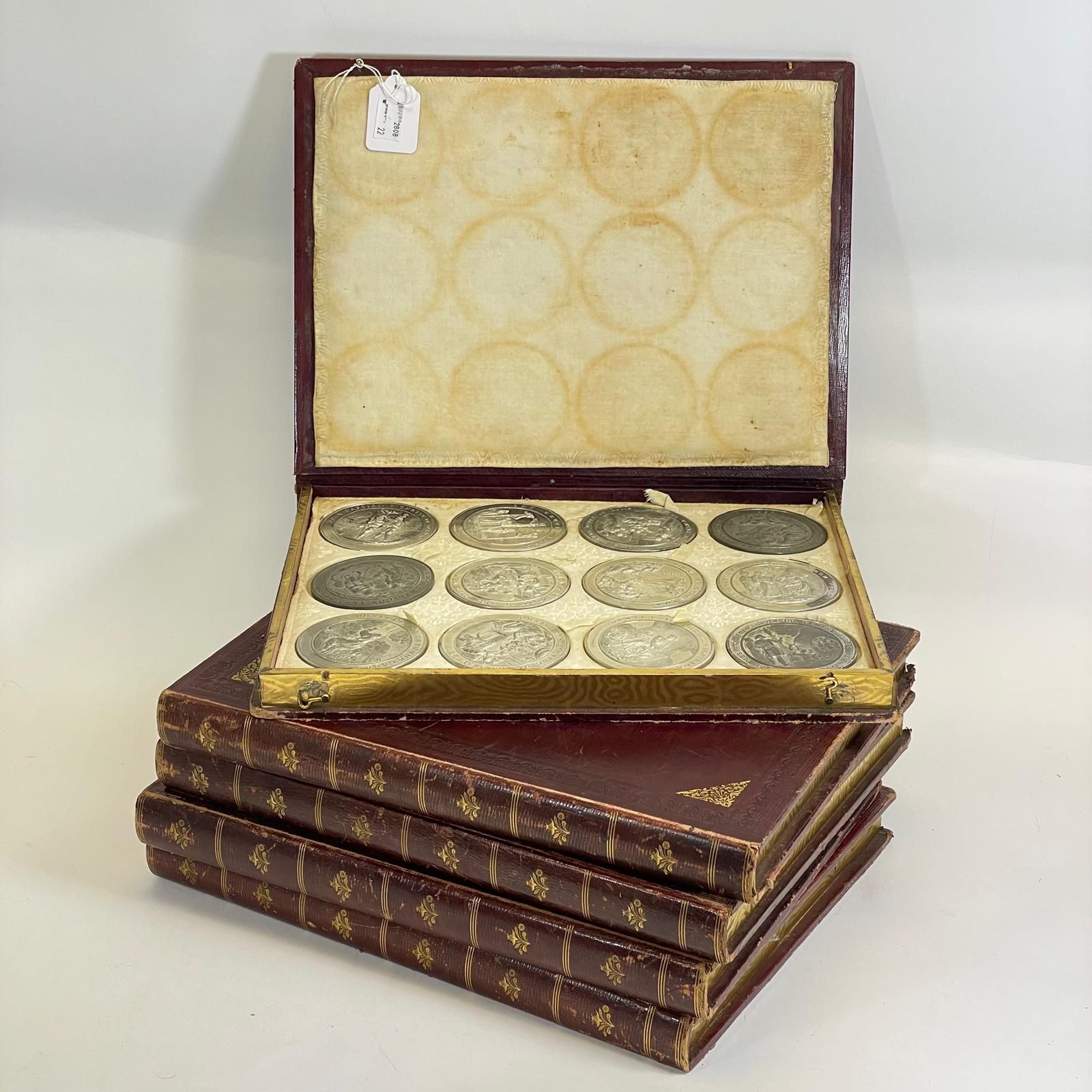 Five volumes of Thomason's Medallic Illustration of the Holy Scriptures. All complete with