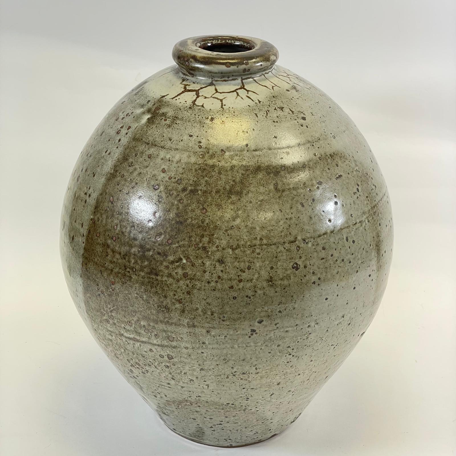 Large Bernard Leach Stoneware Vase BL & St Ives Marks  Height: 37cm  Width: 28cm No chips or cracks, - Image 4 of 10