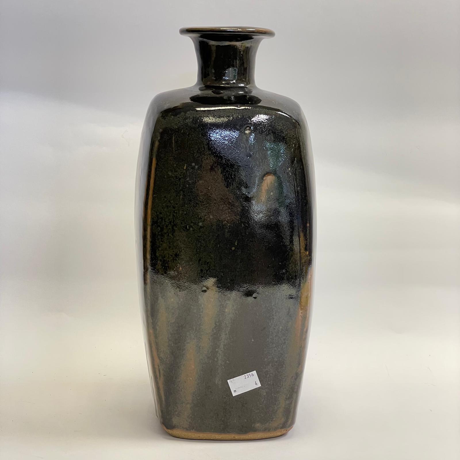 Large Bernard Leach Stoneware Bottle Vase Tenmoku Type Glaze BL & St Ives Marks  Height: 36cm  No - Image 6 of 7