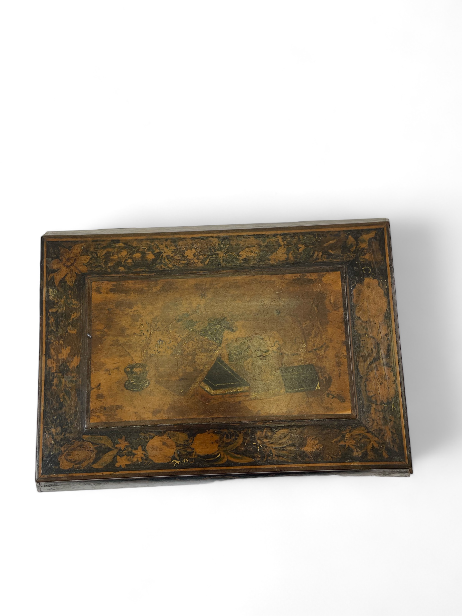 Collection of 5 19th Century Wooden Boxes consisting of -Rosewood Sarcophagus tea caddy, 32.5cm wide - Image 4 of 5
