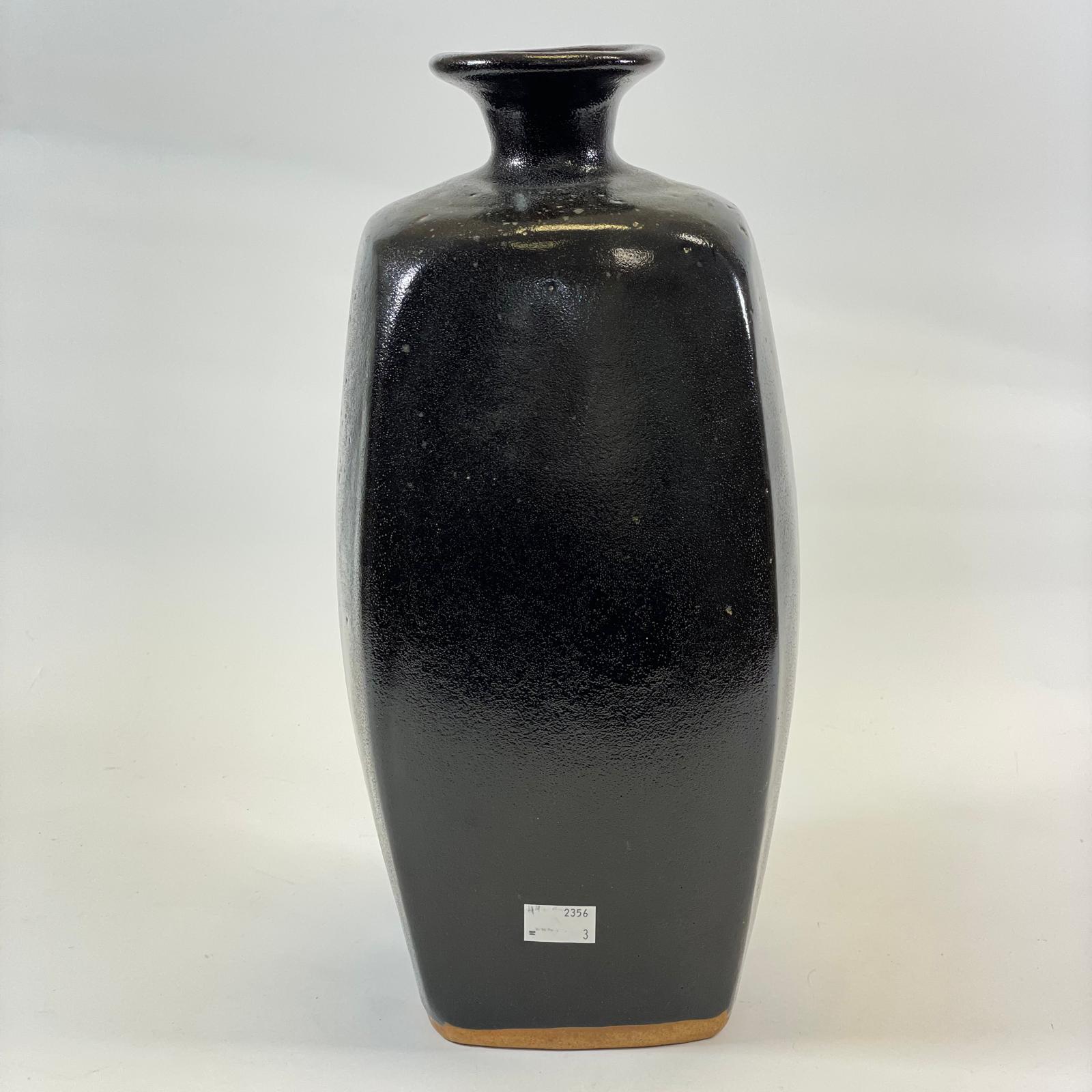 Large Bernard Leach Stoneware Bottle Vase Tenmoku Type Glaze BL & St Ives Marks  Height: 37cm  No - Image 4 of 10