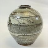 Bernard Leach Stoneware Vase Impressed Marks Probably BL & St Ives Marks  Marks Obscured. Height: