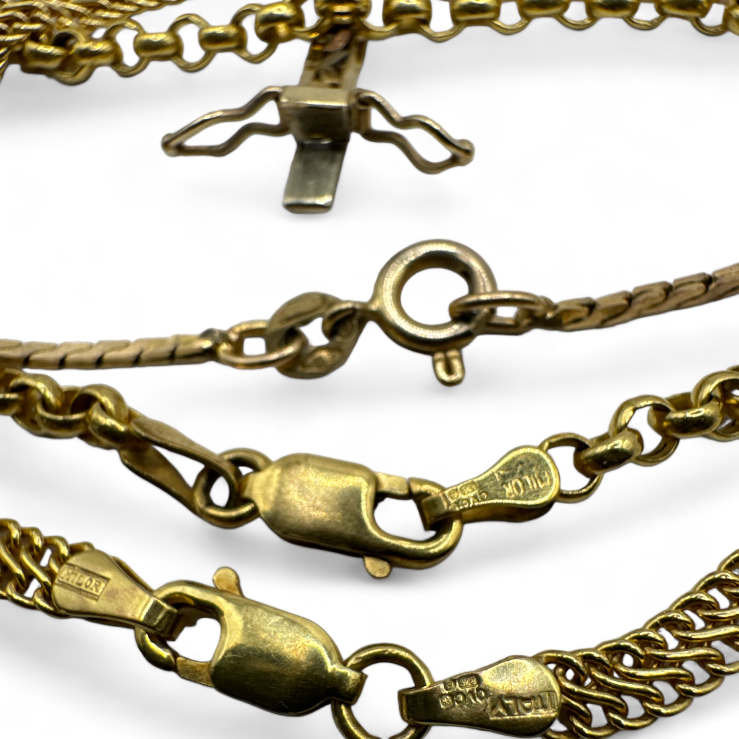 A group of four 9ct gold chain bracelets. Total approximate weight 12.18 grams. - Bild 2 aus 2