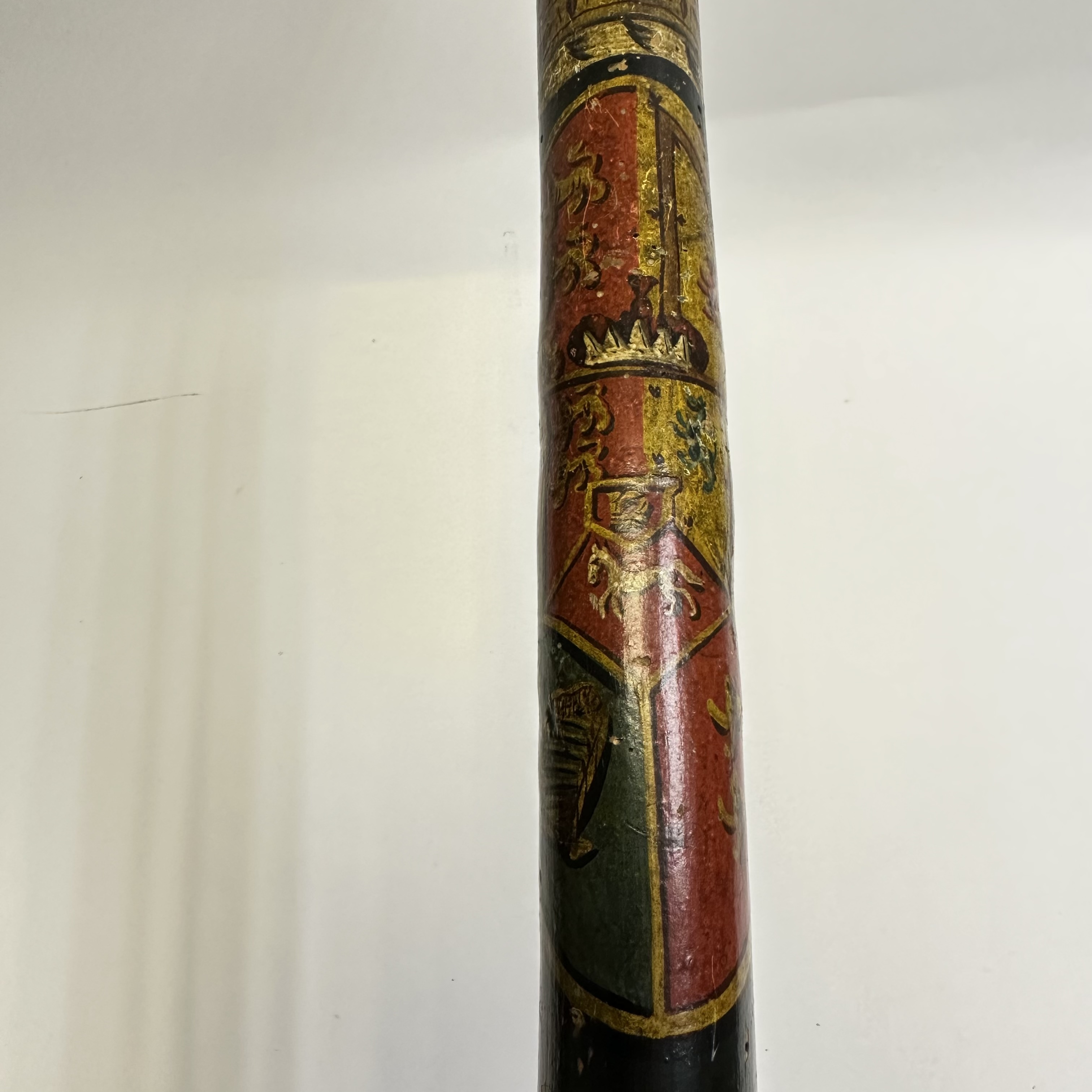 19th Century George IV painted police truncheon decorated with Armorial Crest. Approximately 48cm - Image 5 of 8