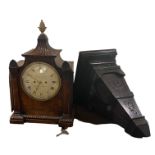 A good quality early 20th century mahogany bracket clock with associated bracket. The painted convex