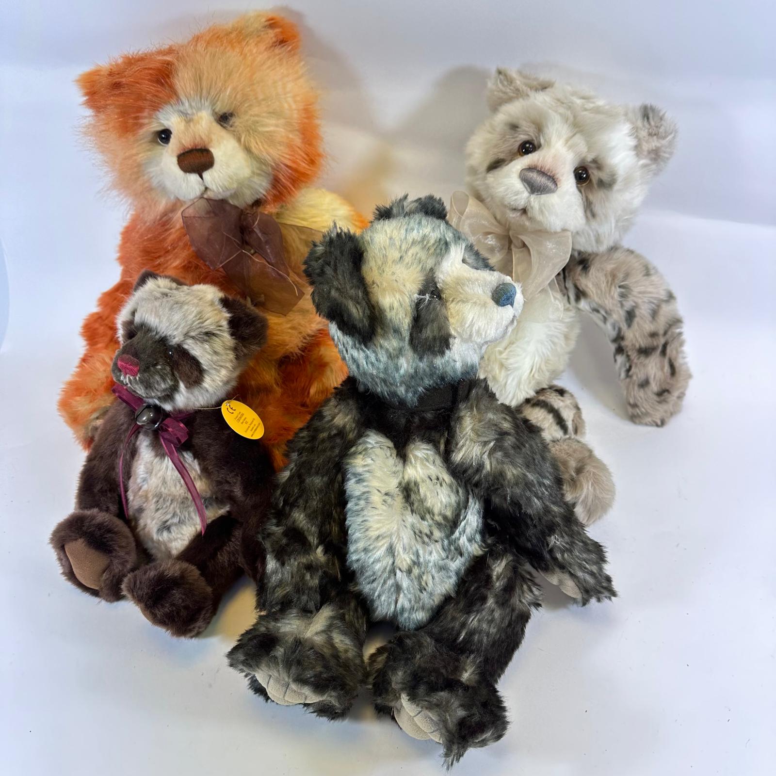 A Group Of 4 Charlie Bear Soft Toys Including Tango 44cm, Giselle 40cm, Kit 28cm & Hattie 28cm