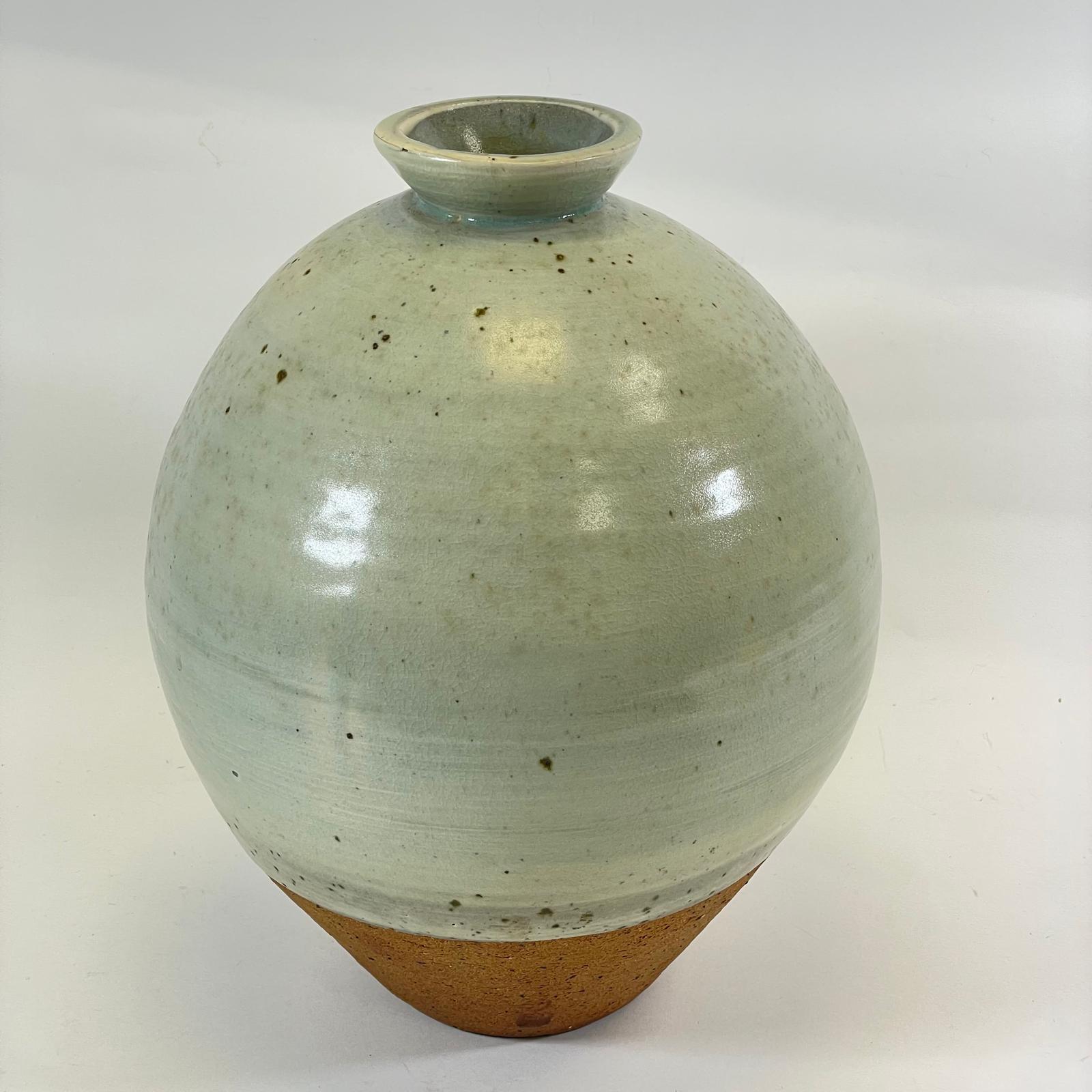 Large Bernard Leach Stoneware Vase Tenmoku Type Glaze BL & St Ives Marks  Height: 32cm  Crazing - Image 4 of 11