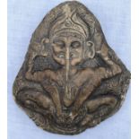 An unusual carved stone depicting Ganesh probably 17th century