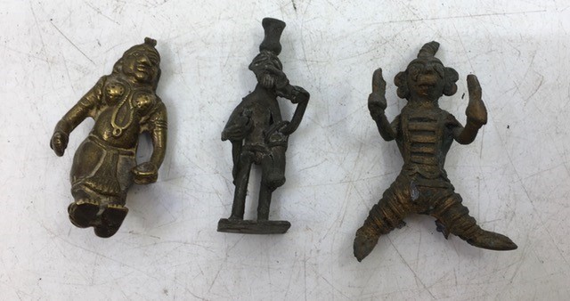 A collection of six Indian bronze figure of deities. H: 8.5cm approx. (tallest) (6) - Image 3 of 3