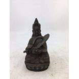 A Sino-Tibetan bronze figure of a deity. H:12cm