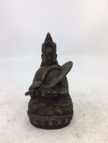 A Sino-Tibetan bronze figure of a deity. H:12cm