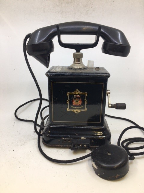 A vintage black telephone TELEFON AKTIESELSKAB