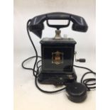 A vintage black telephone TELEFON AKTIESELSKAB