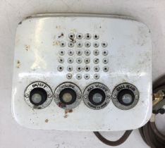 A vintage white intercom (CONTROL UNIT NO. 10A, FBB 10/A)