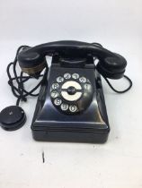 A vintage black bell telephone, (ATEA, ANVBRS) (a/f)