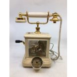 A vintage white bell telephone (1069)