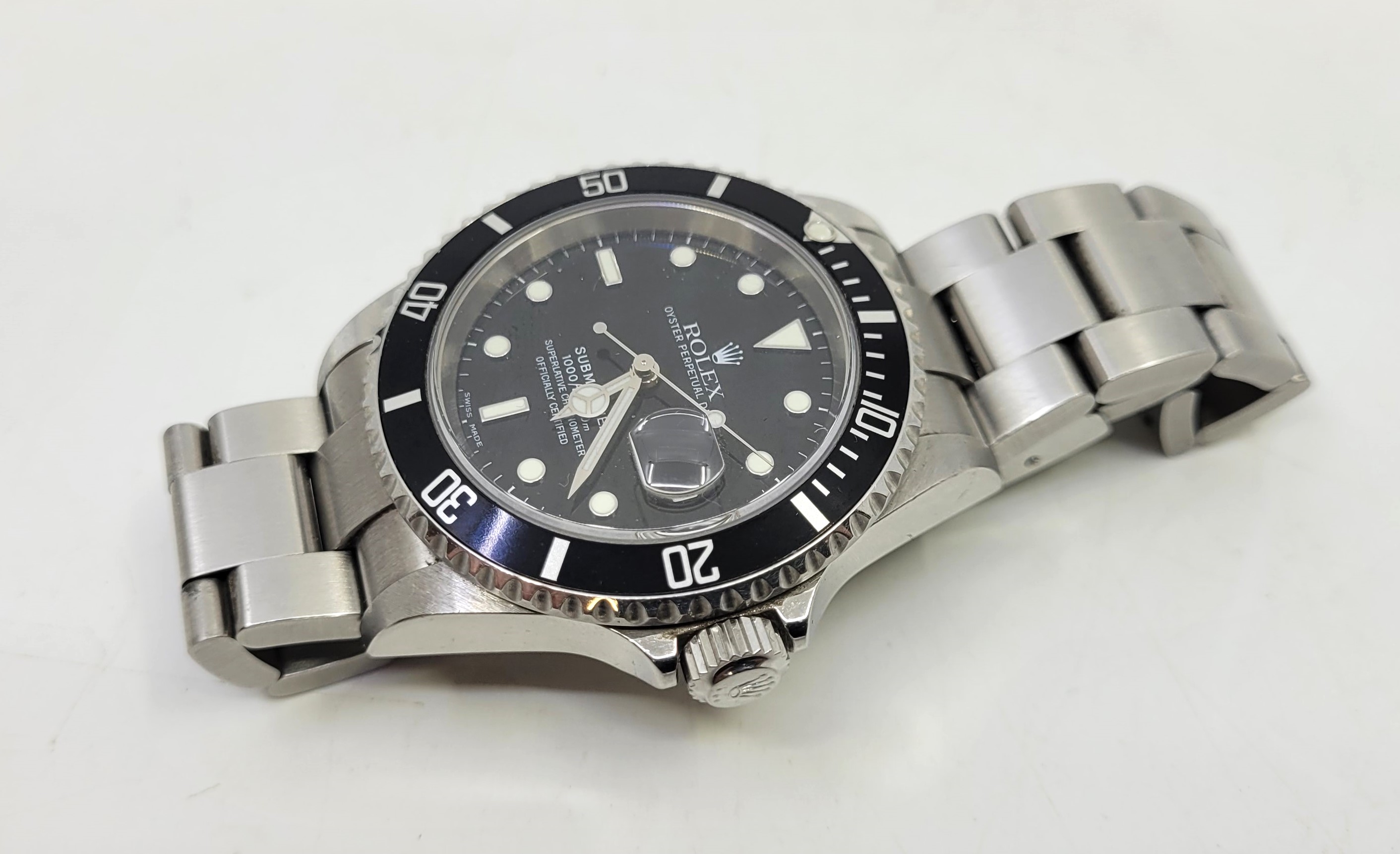 Rolex Oyster Perpetual Date "Submariner" Superlative Chronometer stainless steel gentleman's - Image 4 of 4