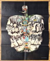 Beatles: An original The Beatles Fan Club "Apple Tree" poster, by Patti Randall, 1971, 28" x 22" (