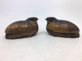 A pair of Chinese republican Tigers eye Quail boxes