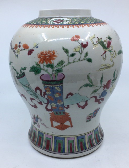 A Chinese ginger jar, H:26cm - Image 4 of 7